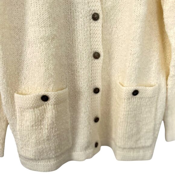 Blair Cream Button Front Knit Cardigan Sweater Women’s Large - Picture 3 of 4